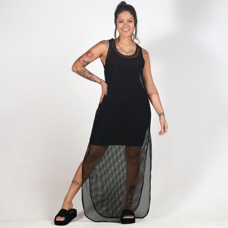 Vestido Regata Tela Transparência