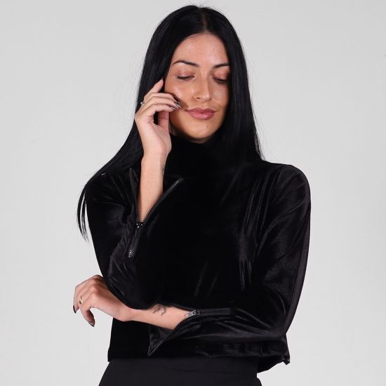 Blusa Cacharrel Veludo Deliriyou