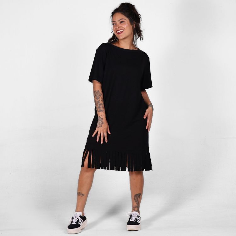 Vestido T-Shirt Fringe