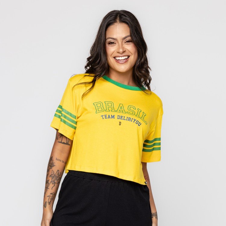 Blusa Amarela Brasil Team Deliriyou