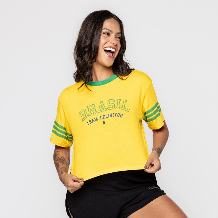 Blusa Amarela Brasil Team Deliriyou
