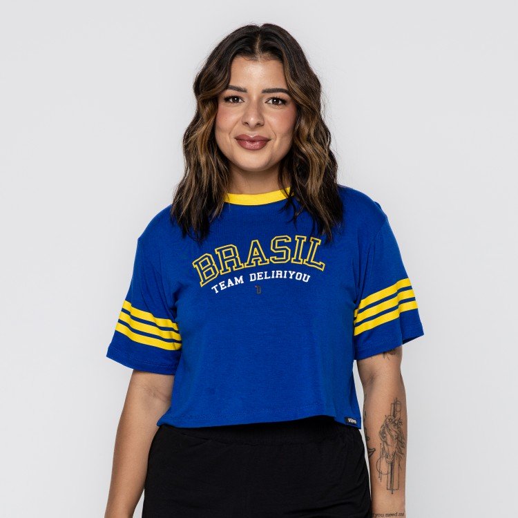 Blusa Azul Brasil Team Deliriyou