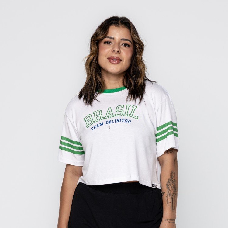Blusa Branca Brasil Team Deliriyou