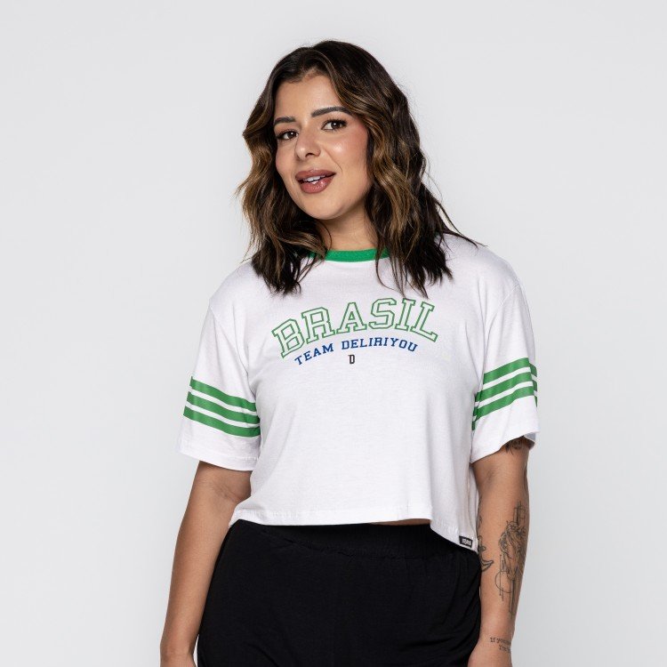 Blusa Branca Brasil Team Deliriyou