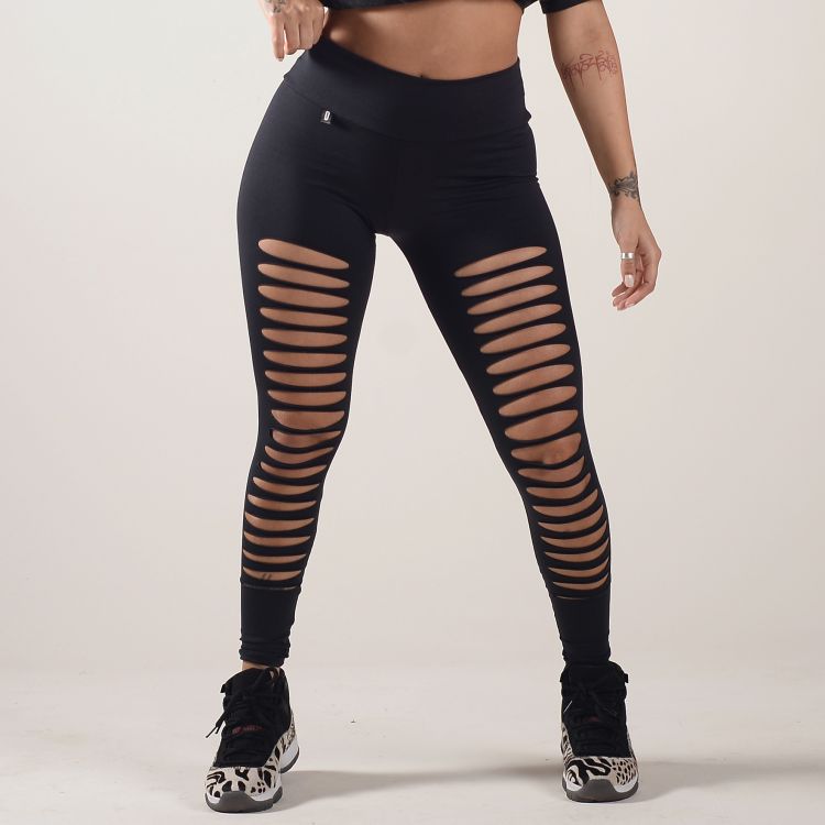 Calça Legging Rock Recortes Laser