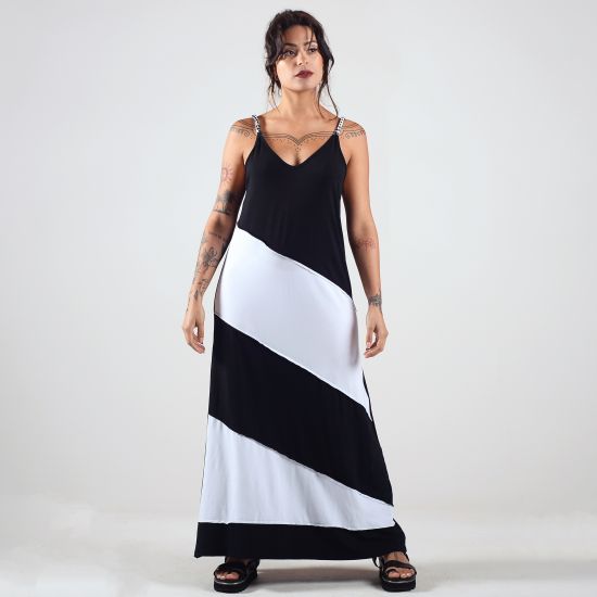 Vestido P&B Espiral