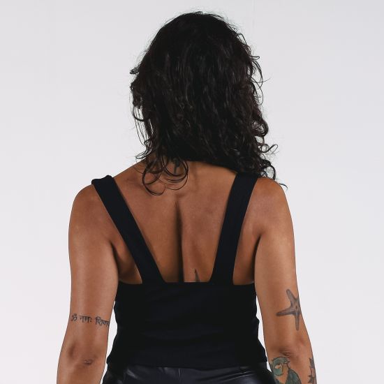 Blusa Cropped Canelado Casual