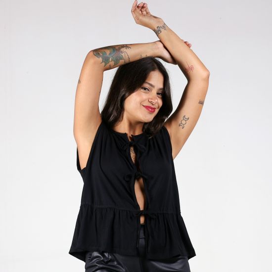 Blusa Regata Peplum Lashing