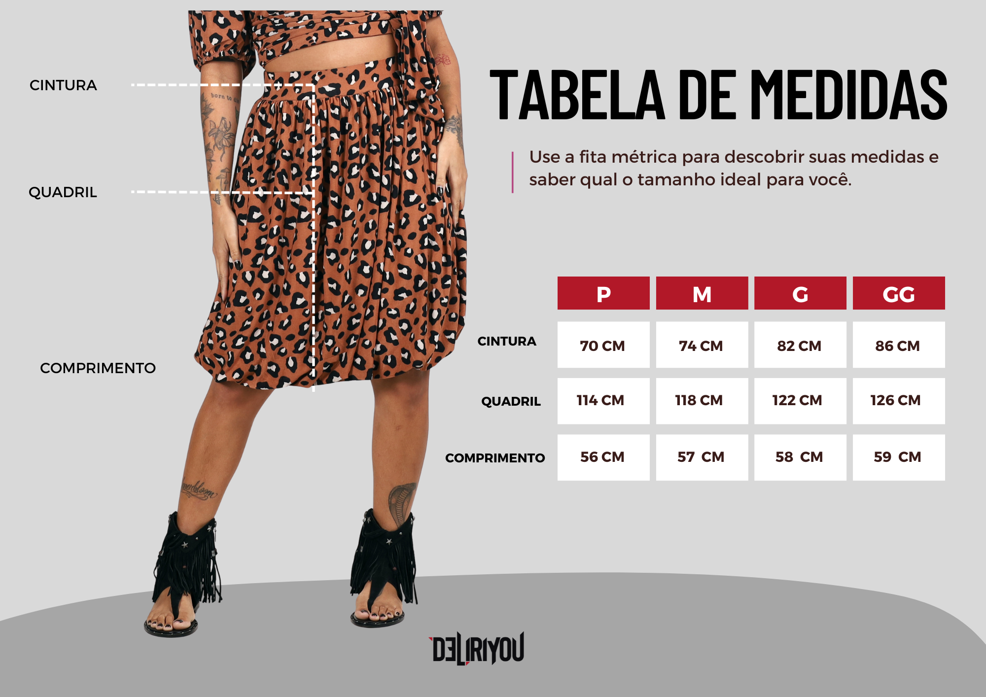 Tabela de medidas