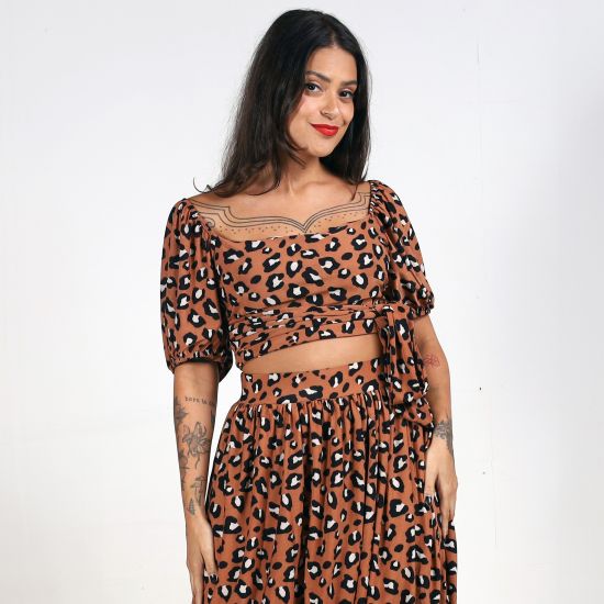 Cropped Doll Animal Print