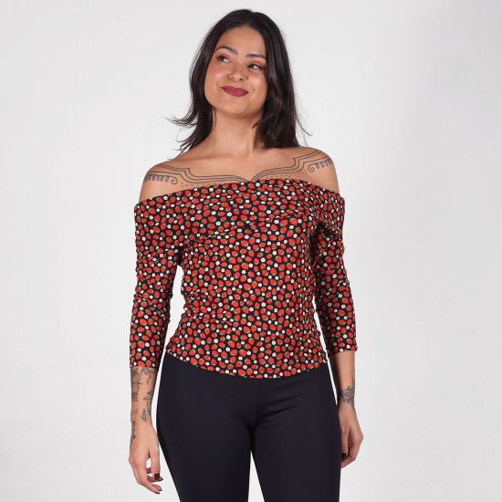 Blusa Ombro a Ombro Moranguinho