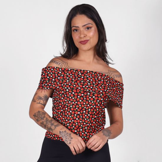 Blusa Faixa Ombro Moranguinho