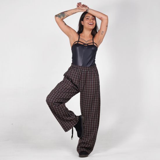 Calça Xadrez Street Noir