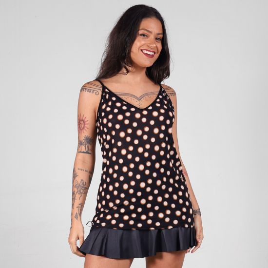 Blusa Alça Polka Dots