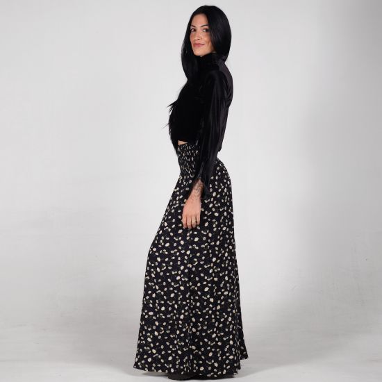 Calça Pantalona Estampa Margaridas