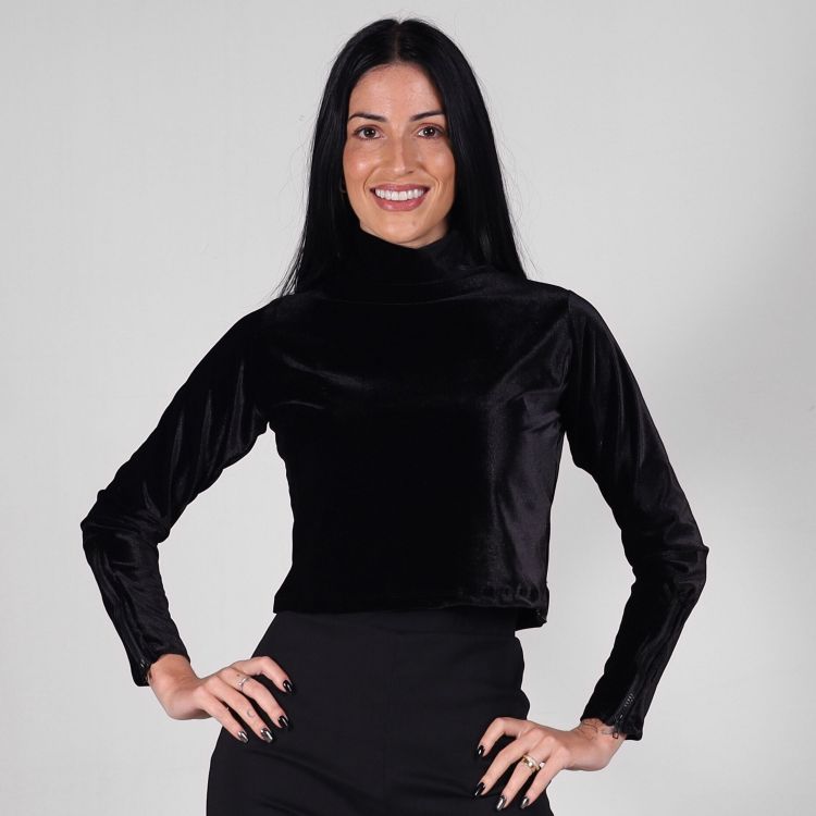 Blusa Cacharrel Veludo Deliriyou