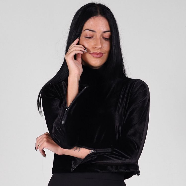 Blusa Cacharrel Veludo Deliriyou