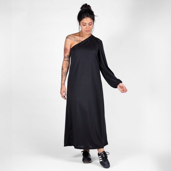 Vestido Ombro Só Midi Longo