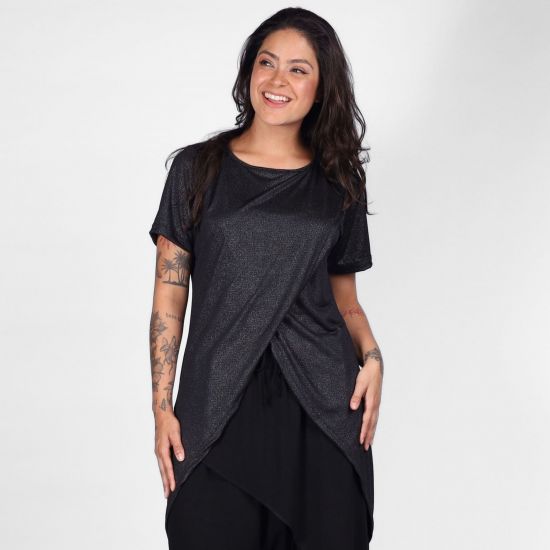 Max Blusa Transpassada Shine