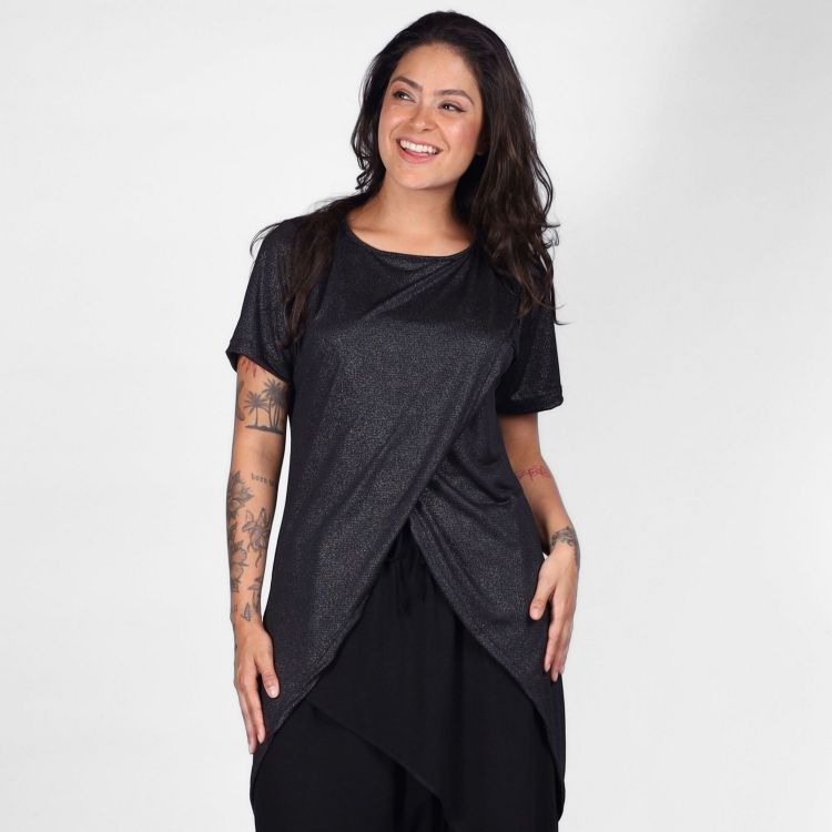 Max Blusa Transpassada Shine