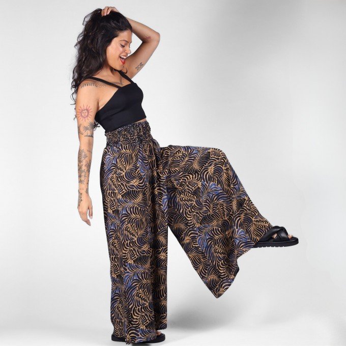 Calça Pantalona Folhagens Místicas