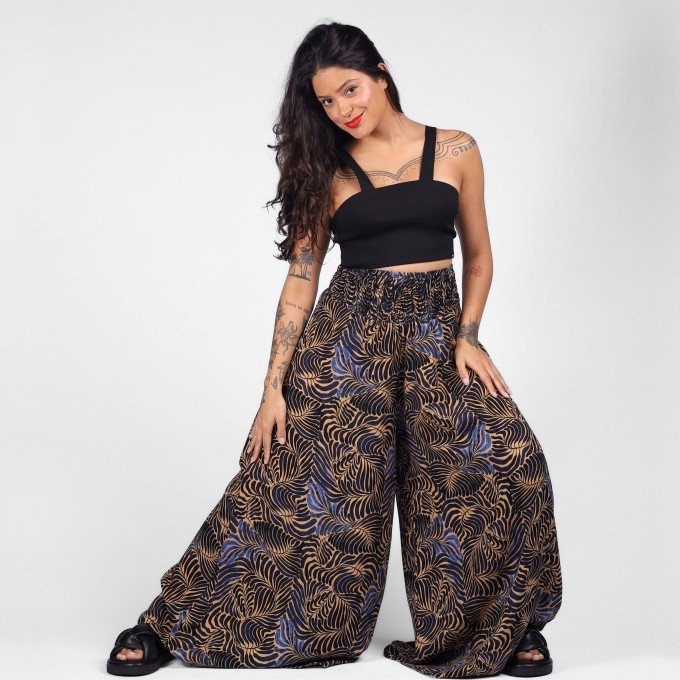 Calça Pantalona Folhagens Místicas