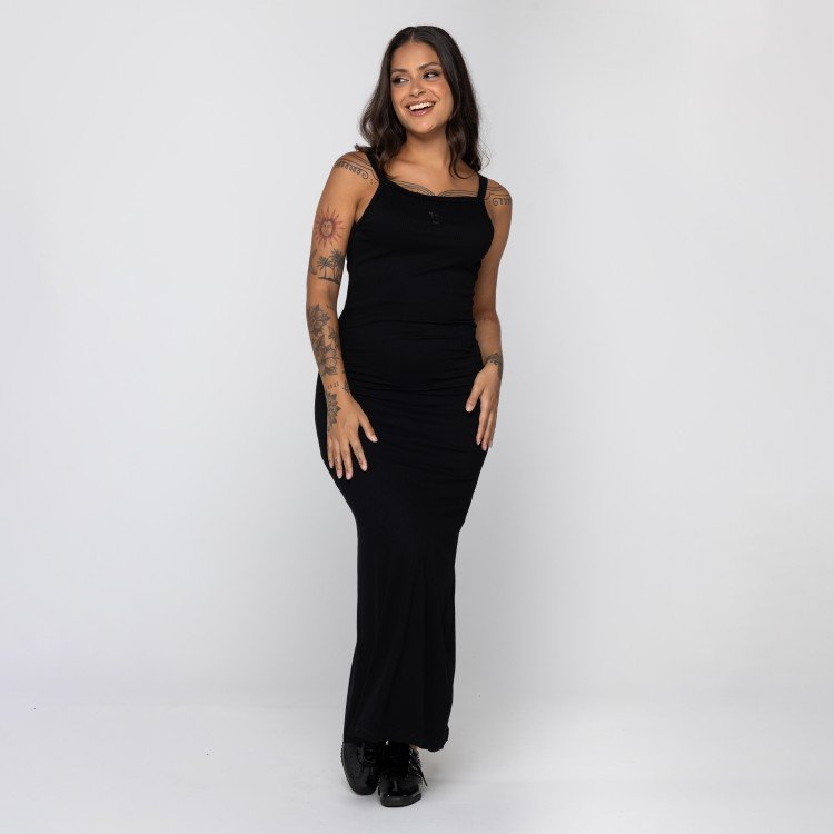 Vestido Rib Deep Back