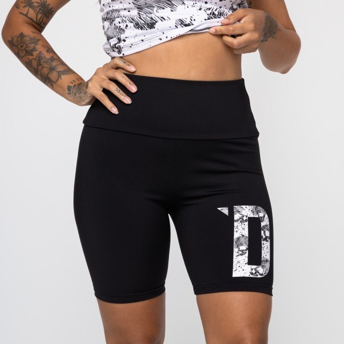 Biker Short Black D Skull