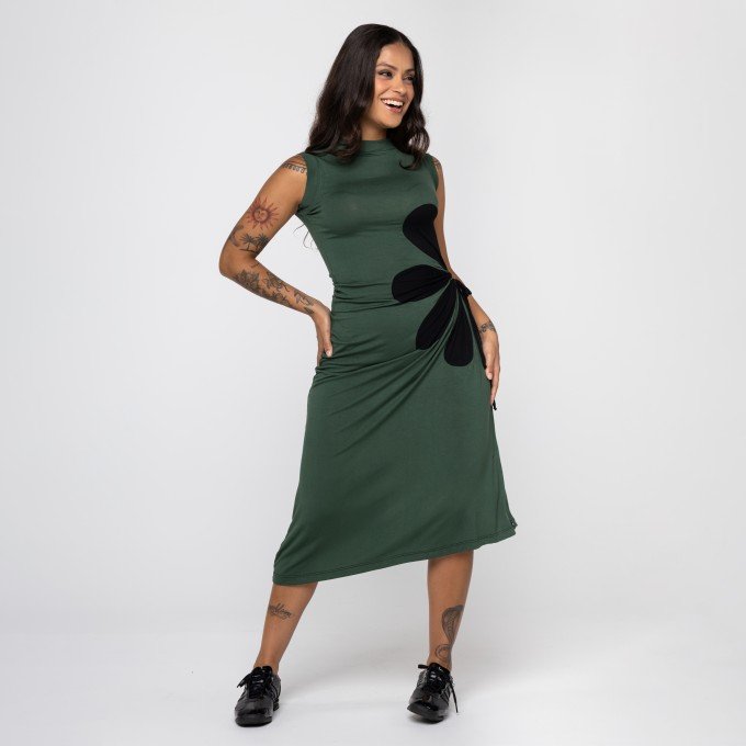 Vestido Verde Flor Deliriyou