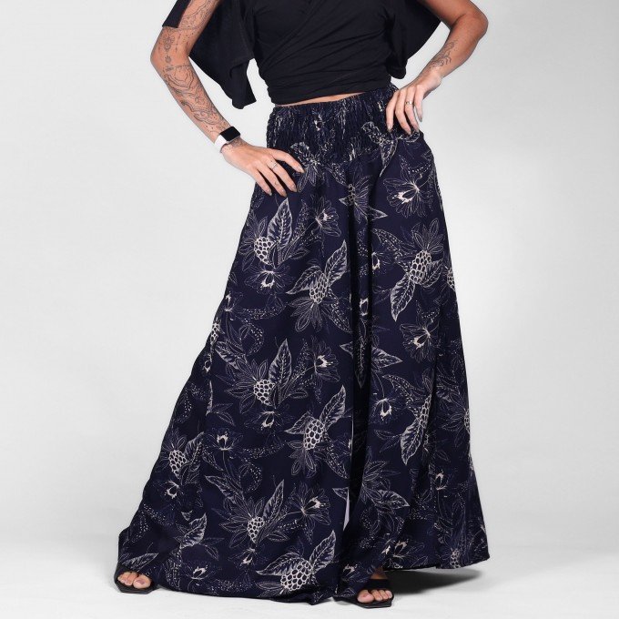 Calça Pantalona Azul Lunar Botanics