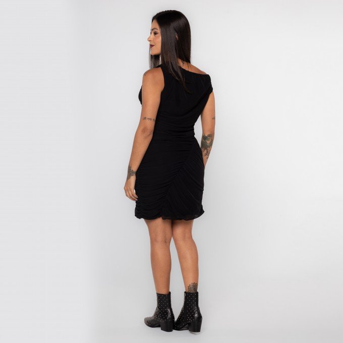 Vestido Drapeado Midnight