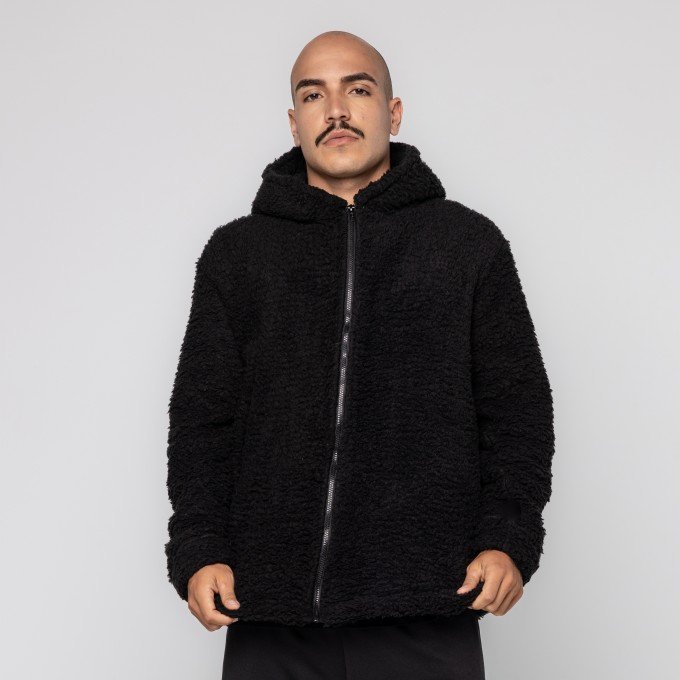 Casaco Black Teddy Com Capuz