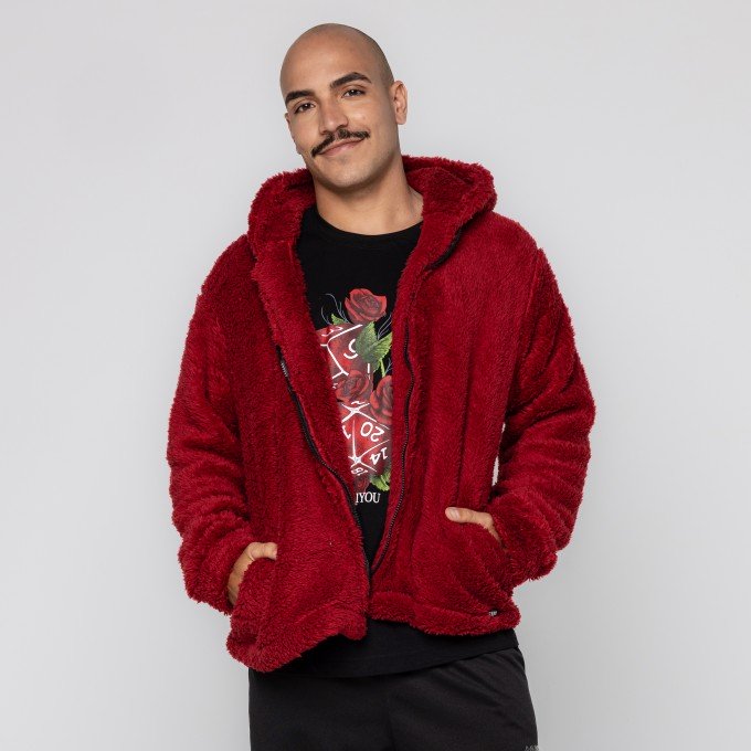 Casaco Red Teddy Com Capuz