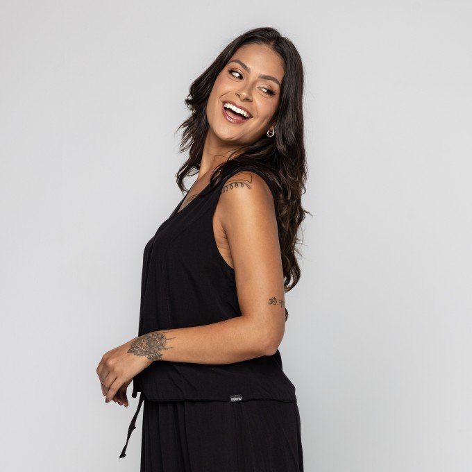 Colete Black Casual Chic