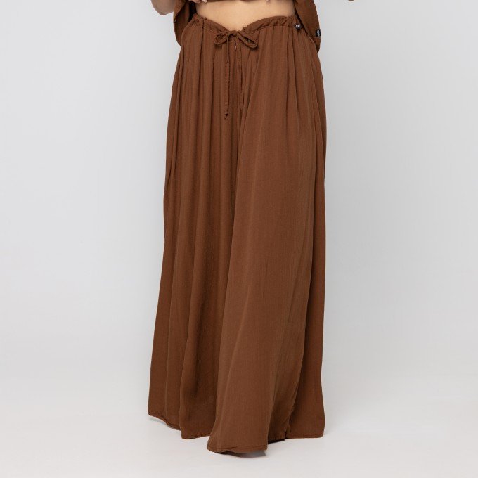Calça Brown Ribbon Pantalona