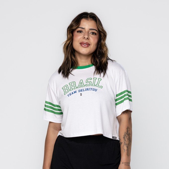 Blusa Branca Brasil Team Deliriyou