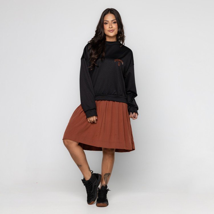 Vestido Illusion Oversized Black