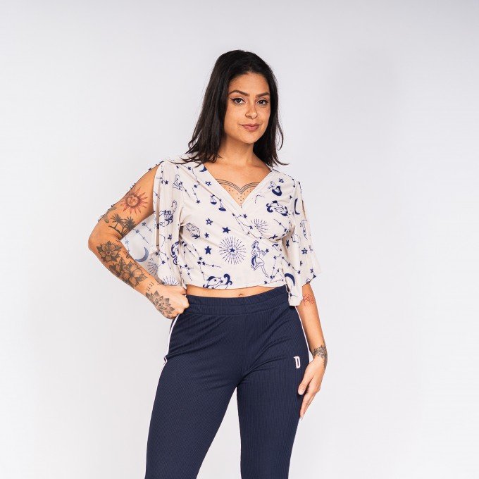 Blusa Zodíaco Transpassada