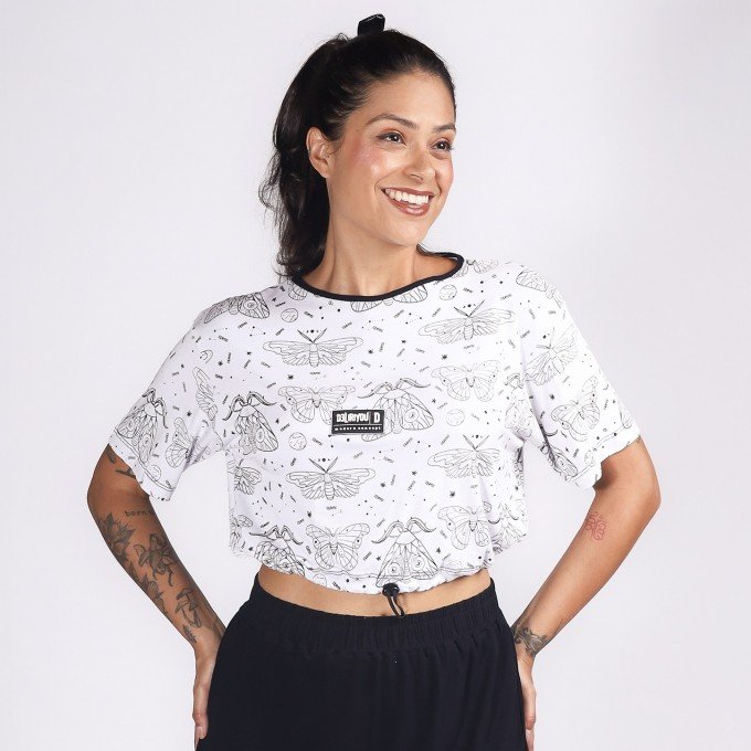 Blusa White Cute Insects