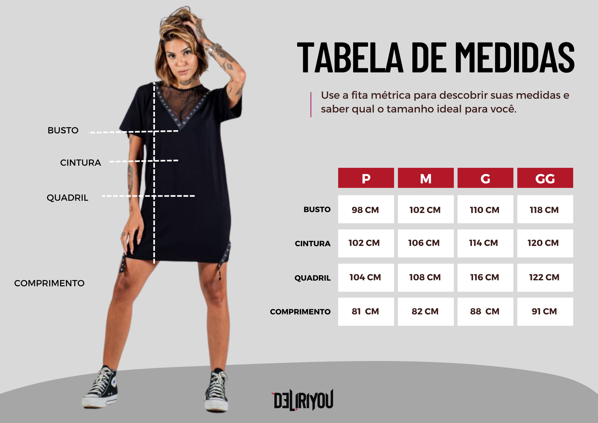 Tabela de medidas