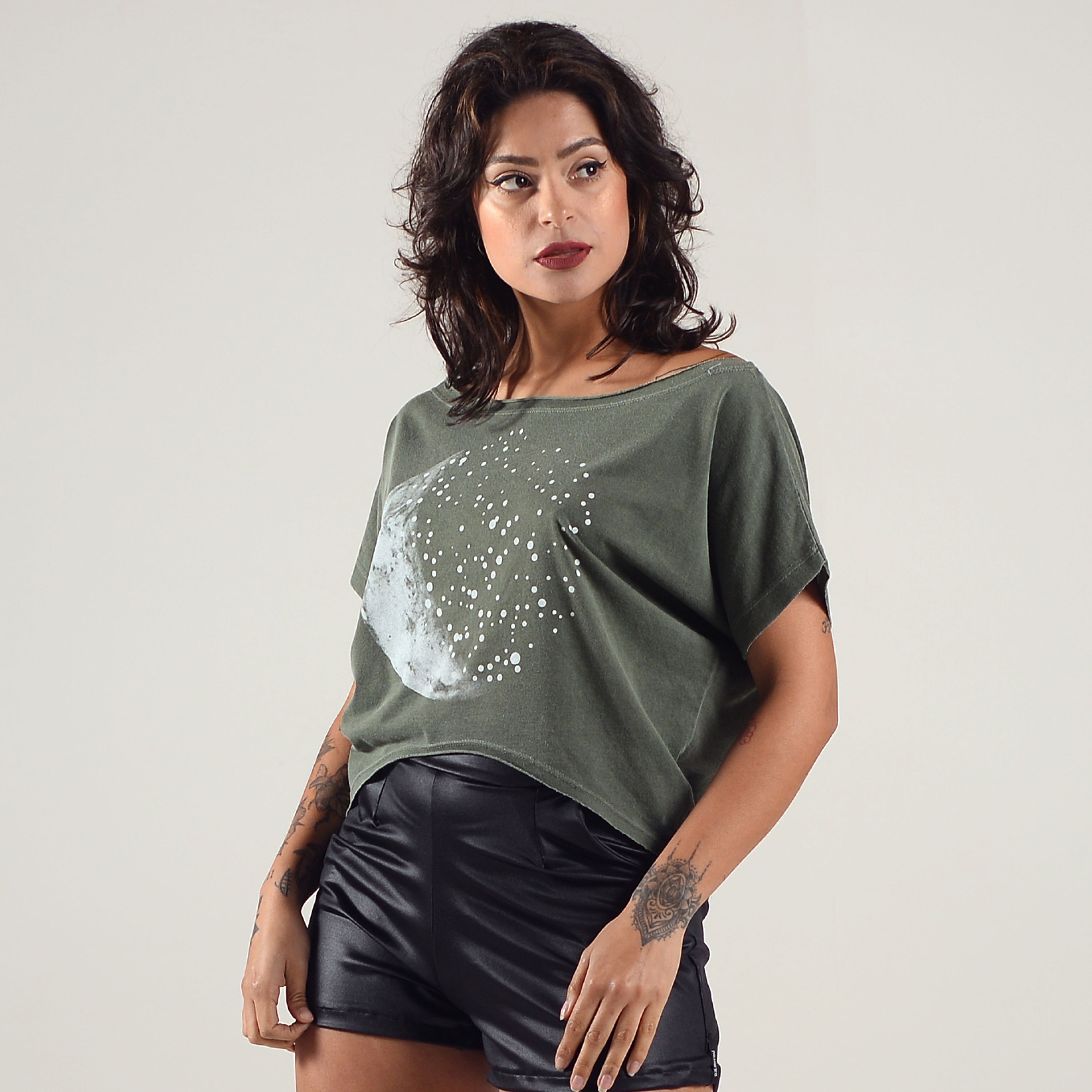 Blusa Verde Musgo Lua Minguante Deliriyou