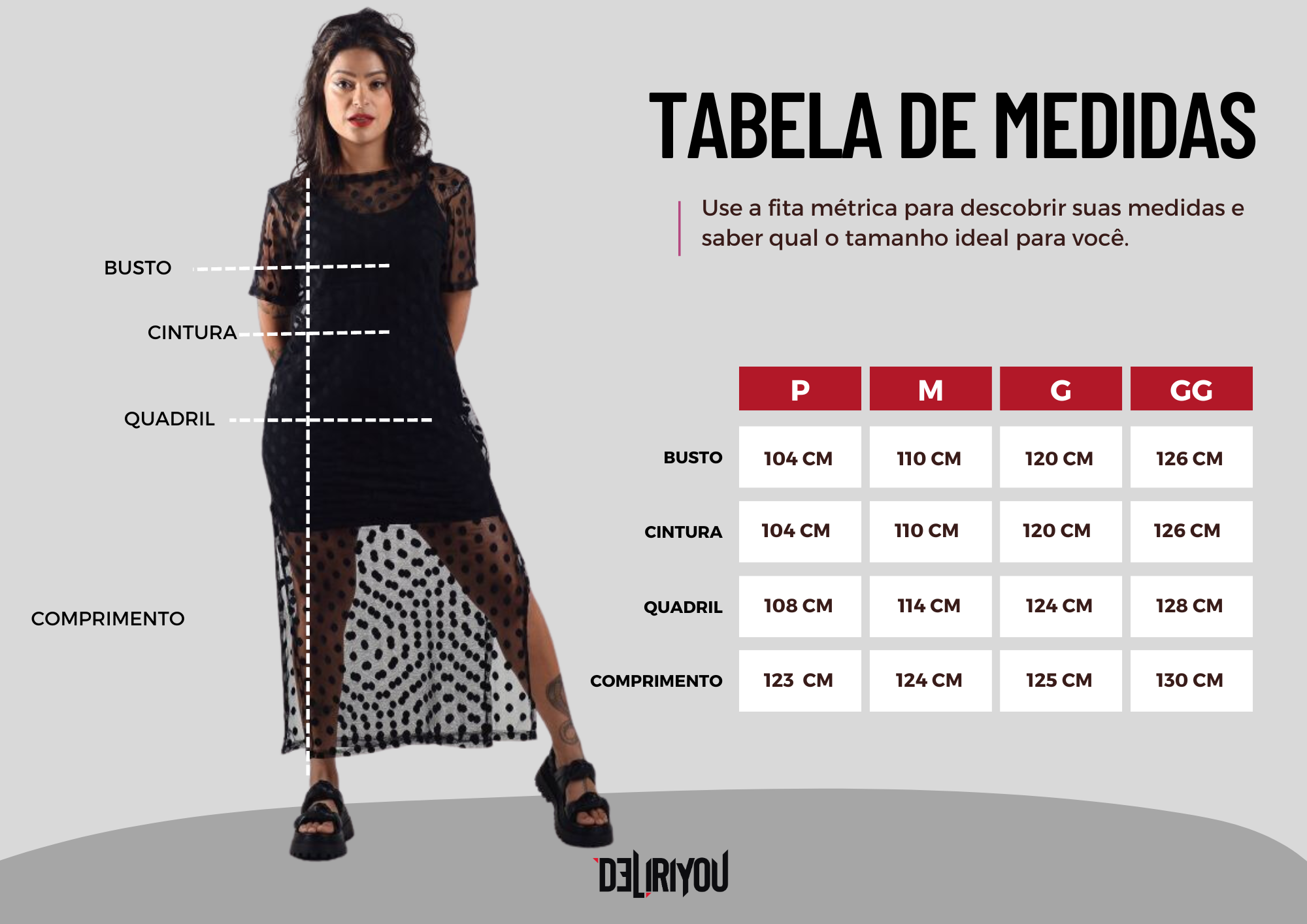 Tabela de medidas