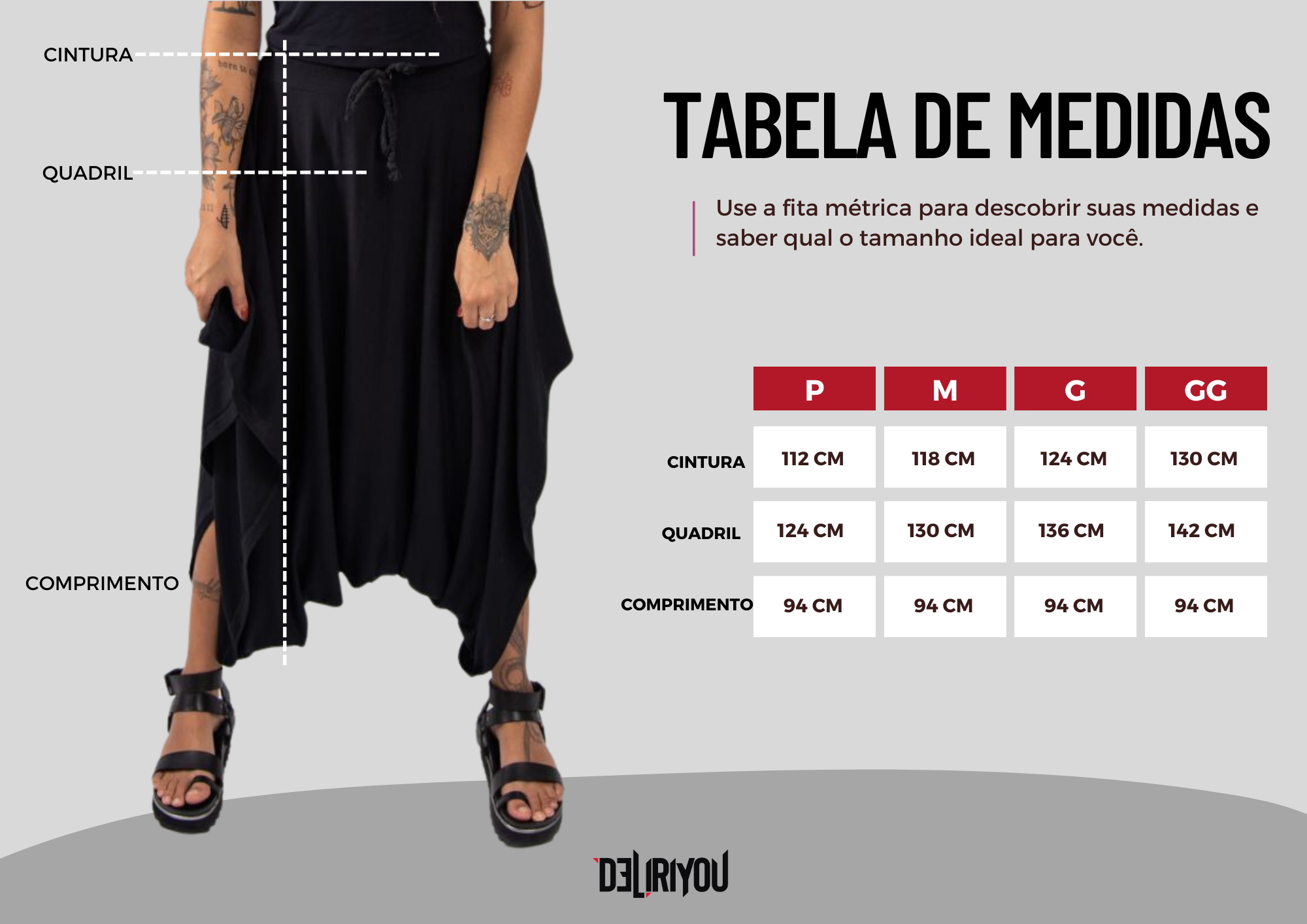 Tabela de medidas