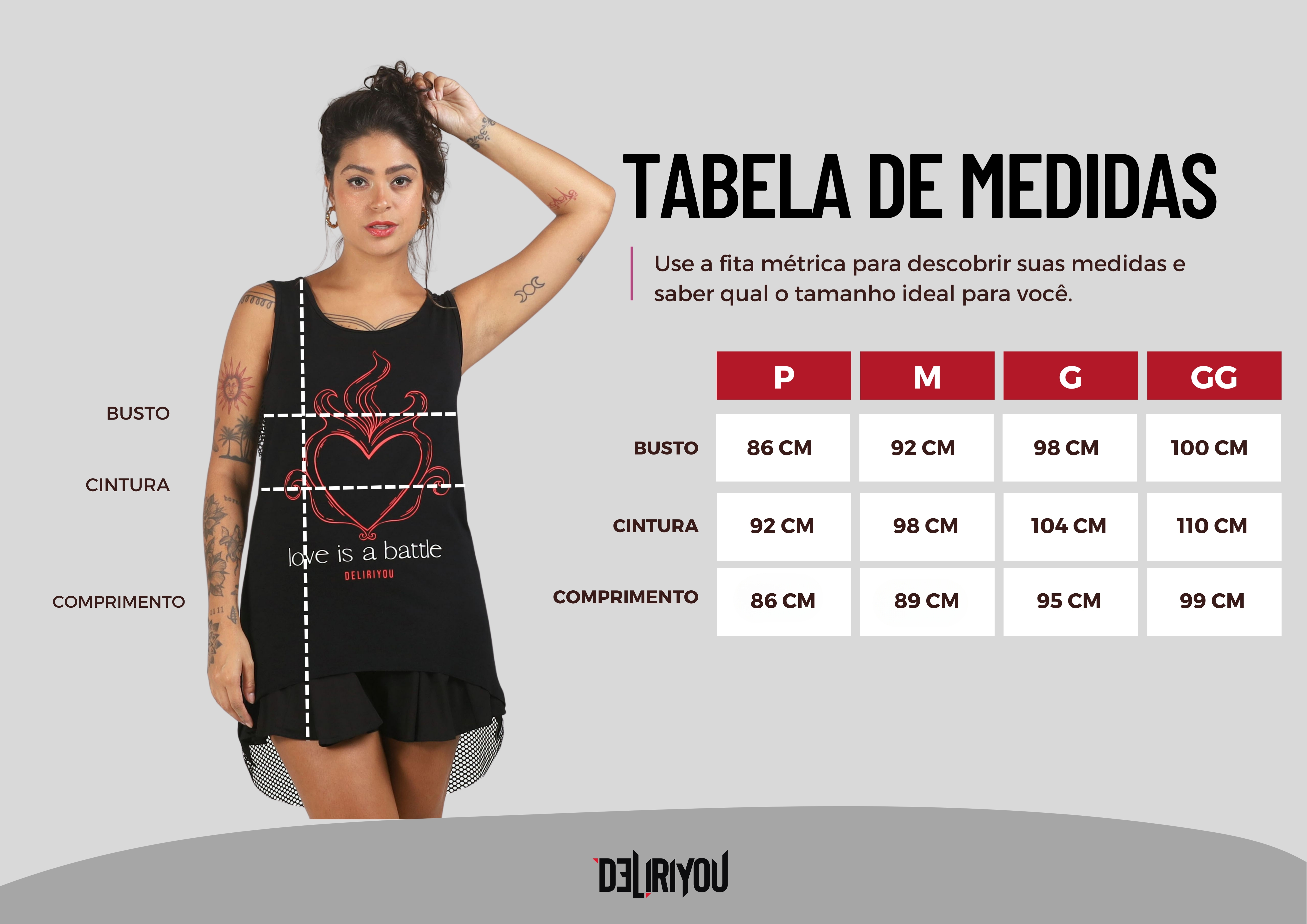 Tabela de medidas