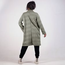 Casaco Oversized Xadrez Verde