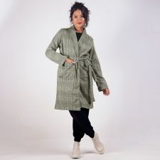 Casaco Oversized Xadrez Verde