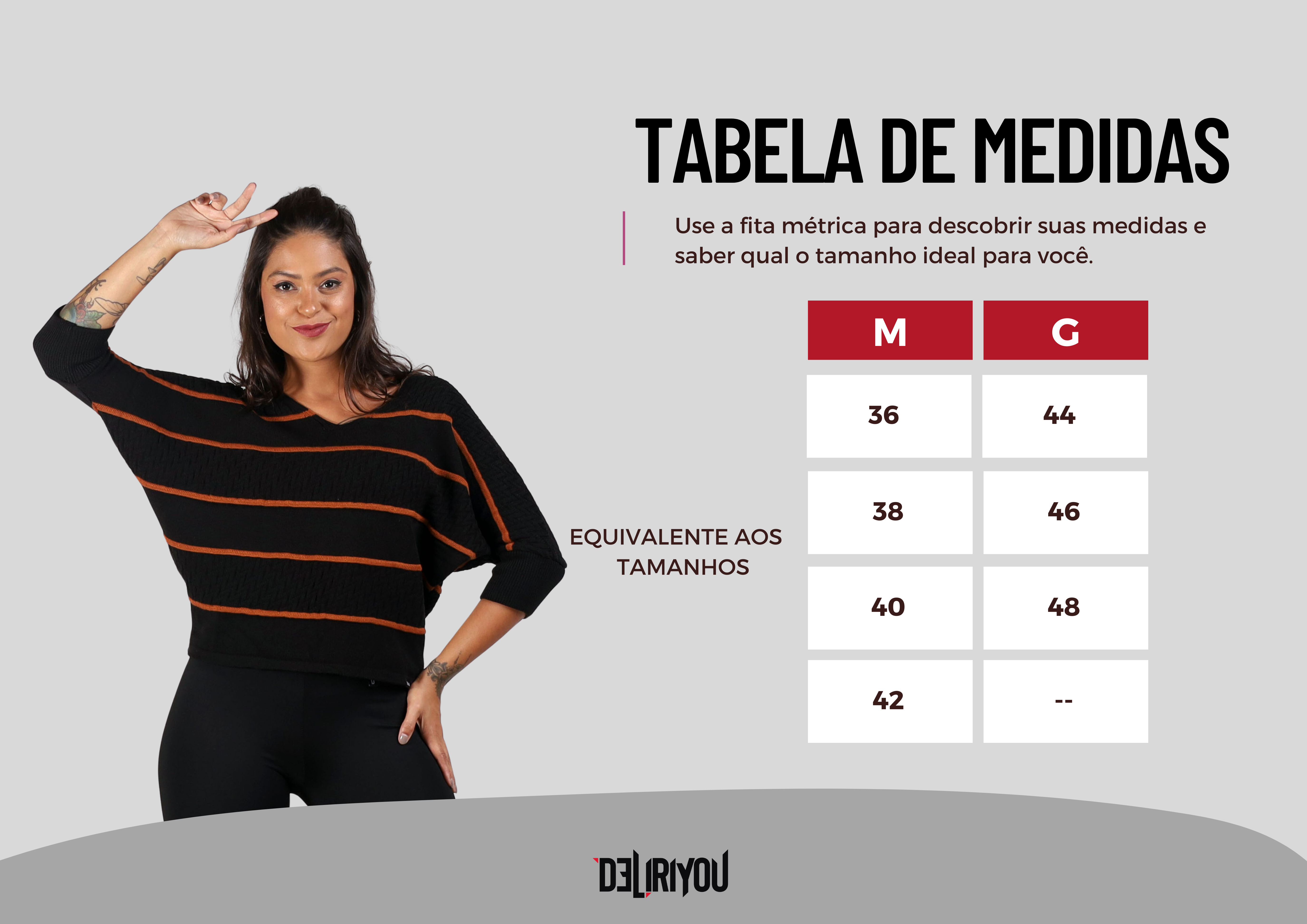 Tabela de medidas