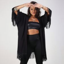 Kimono Franja Preto