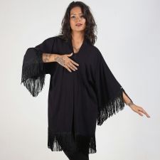 Kimono Franja Preto