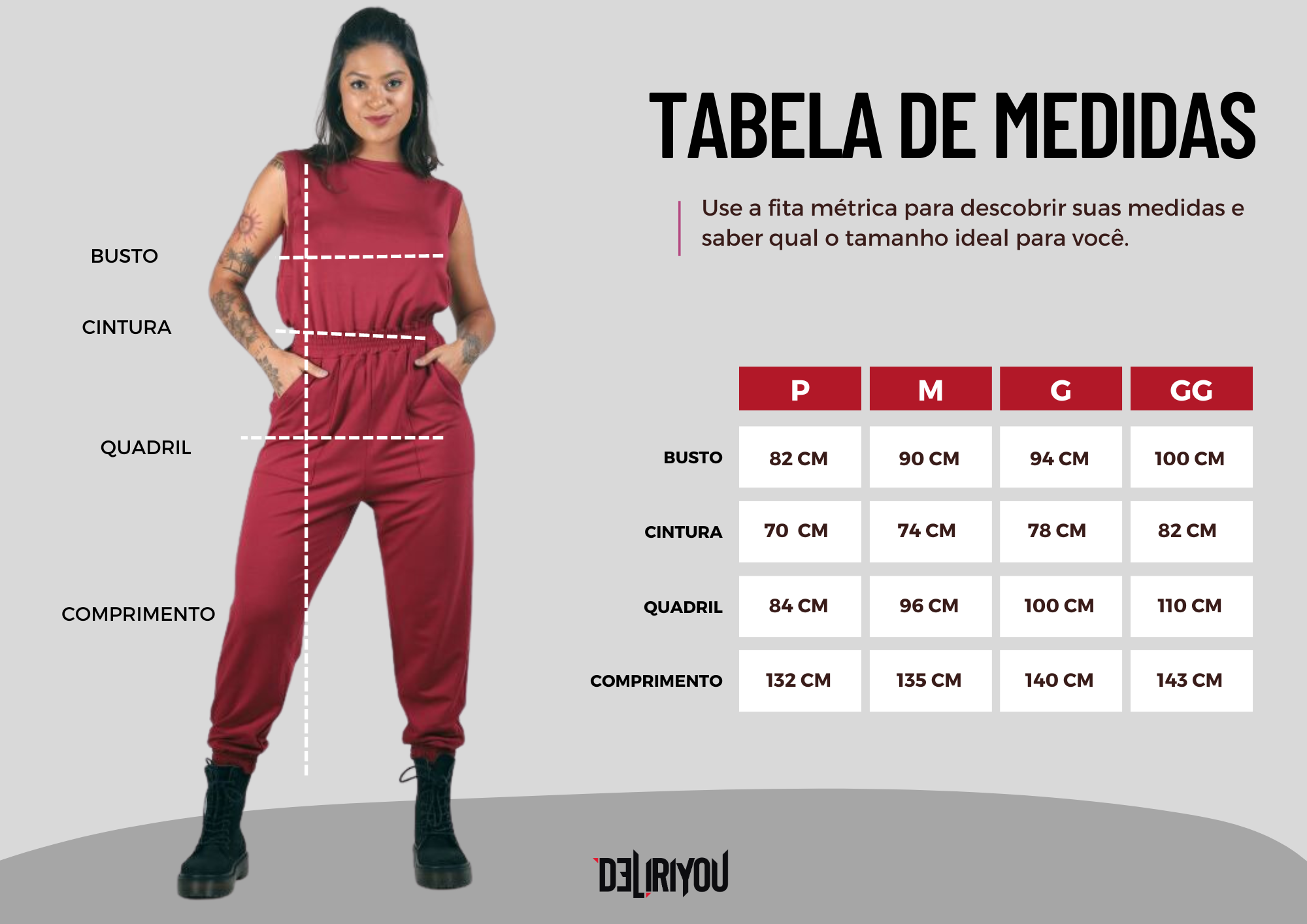 Tabela de medidas